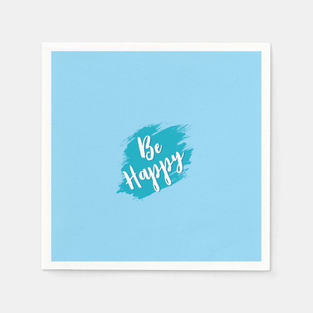 Servilleta De Papel ser feliz texto (Anverso)