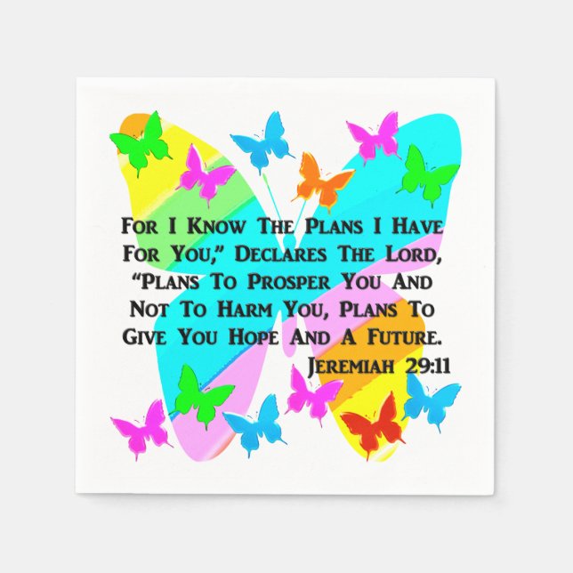 SERVILLETA DE PAPEL SER INSPIRADO JEREMIAH 29:11 (Anverso)