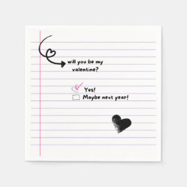 Servilleta De Papel Serás Mis Toallas De San Valentín