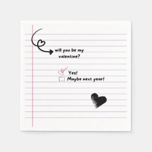 Servilleta De Papel Serás Mis Toallas De San Valentín