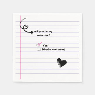 Servilleta De Papel Serás Mis Toallas De San Valentín