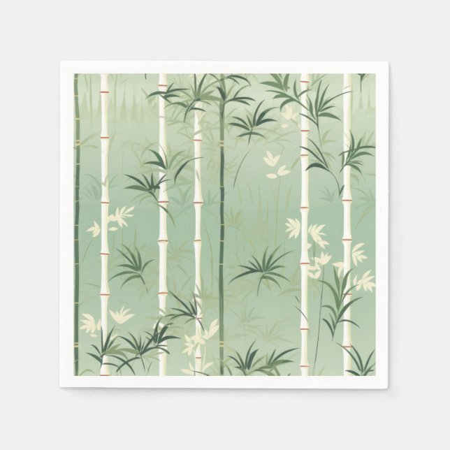 Servilleta De Papel Serena Flor de Bambú Asiática  (2) (Anverso)