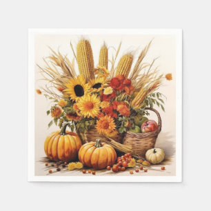 Servilleta De Papel Serenade de girasol: Foliage y Florals