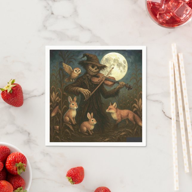 Servilleta De Papel Serenade del espantapájaros de la luna completa (In situ)