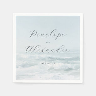 Servilleta De Papel Serenas olas del océano azul