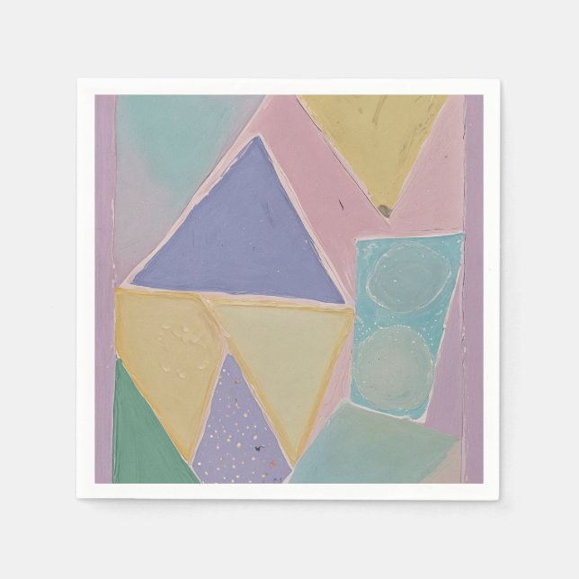 Servilleta De Papel Serene Abstracts: Un sueño pastel (Anverso)