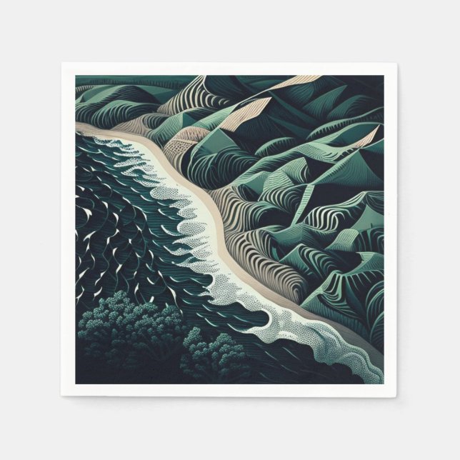 Servilleta De Papel Serene Shores (Anverso)