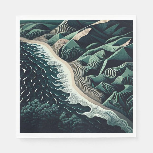Servilleta De Papel Serene Shores (Anverso)