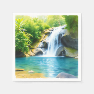Servilleta De Papel Serene Waterfall Cascading