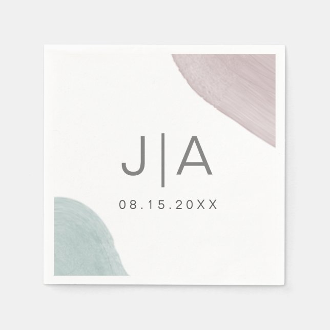 Servilleta De Papel Serenidad Moderna | Servilletas de papel monograma (Anverso)