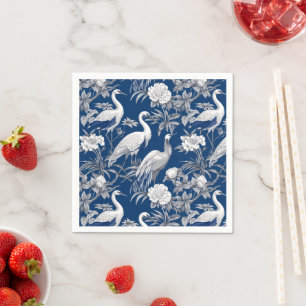 Servilleta De Papel Serie Chinoserie Azul y Blanco Diseño 7