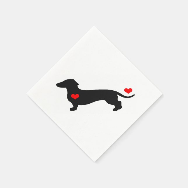 Servilleta De Papel Sermín de Dachshund (Borde)