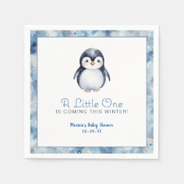 Servilleta De Papel Sermones Baby Shower de Winter Penguin