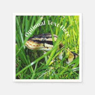 Servilleta De Papel Serpiente de Ball Python en la hierba