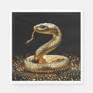 Servilleta De Papel Serpiente dorada