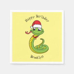 Servilleta De Papel Serpiente verde suave con personalizado de sombrer