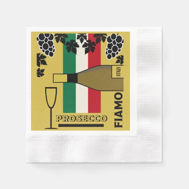Servilleta De Papel Serrín de vino espumoso de Prosecco (Anverso)