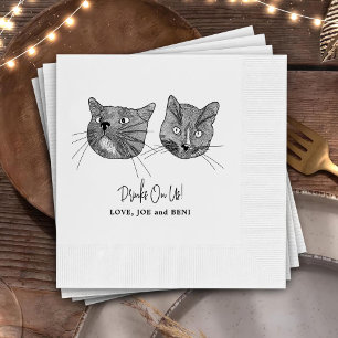 Servilleta De Papel Servicio de Mascotas Personalizado Dibujo a Mano S