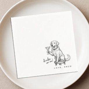 Servilleta De Papel Servicios Tomados De Mi Perros Divertidos De Cócte
