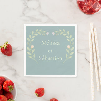 Servilleta De Papel Serviette en papier pour mariage personnalisable