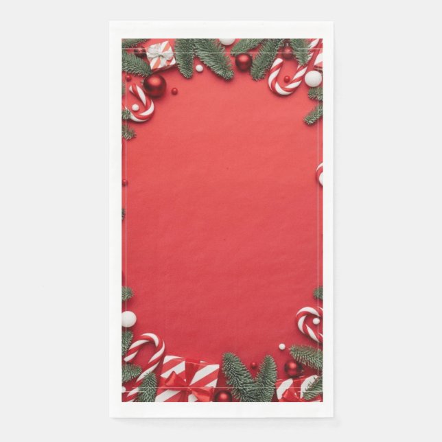 Servilleta De Papel Serviette en Papier "Rouge & Canne à Sucre"  (Anverso)