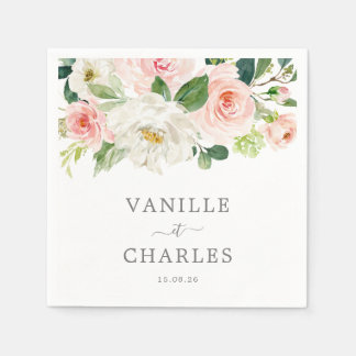 Servilleta De Papel Serviette En Papier Serviette Mariage Avec Fleurs 