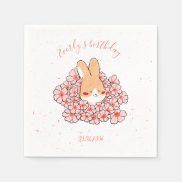 Servilleta De Papel Serviette papier personnalisé anniversaire Lapin