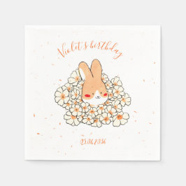 Servilleta De Papel Serviette papier personnalisé anniversaire Lapin