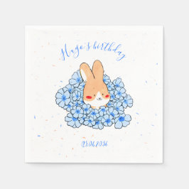 Servilleta De Papel Serviette papier personnalisé anniversaire Lapin