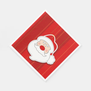 Servilleta De Papel Servilleta/Papá Noel estándar blancos del navida