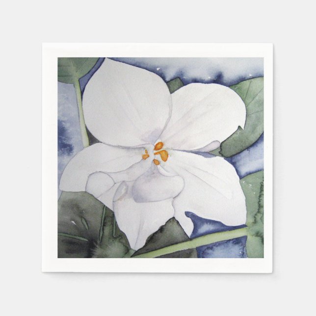 Servilleta De Papel Servilleta papel violeta africana en acuarela (Anverso)