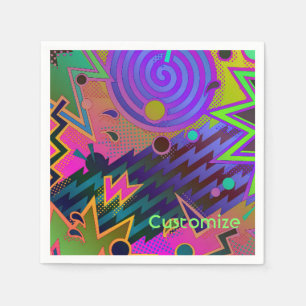 Servilleta De Papel Servilletas abstractas personalizadas de los años