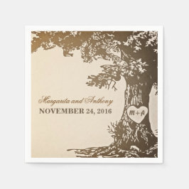 Servilleta De Papel servilletas antiguas de papel vintage de roble