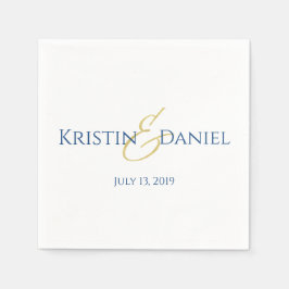 Servilleta De Papel Servilletas azules y doradas