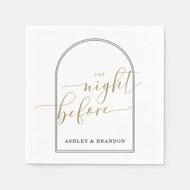 Servilleta De Papel Servilletas Básicas Mínimas La Noche Antes (Anverso)