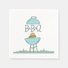 Servilleta De Papel Servilletas Blue Baby BBQ