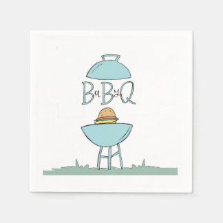 Servilleta De Papel Servilletas Blue Baby BBQ