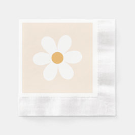 Servilleta De Papel Servilletas boho crema de margarita retro