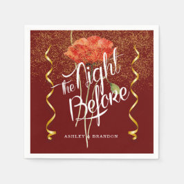 Servilleta De Papel Servilletas Burgundy Elegantes Florales La Noche A