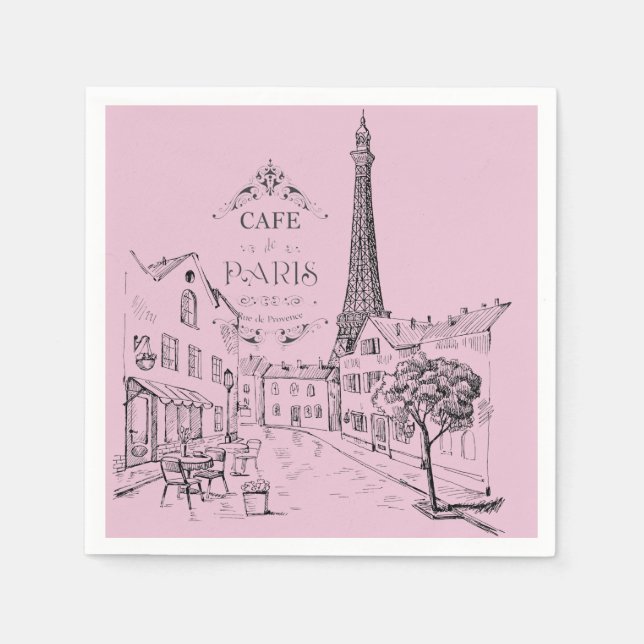 Servilleta De Papel Servilletas Cafe Paris (Anverso)