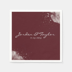 Servilleta De Papel Servilletas Celestes Burgundy Starlight
