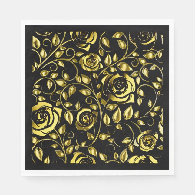 Servilleta De Papel Servilletas - Colección Midnight Elegance (Anverso)