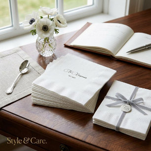 Servilleta De Papel Servilletas con Apellido de Familia Elegante Acent