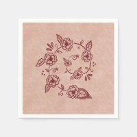 Servilletas con diseño de remolino de Mehndi