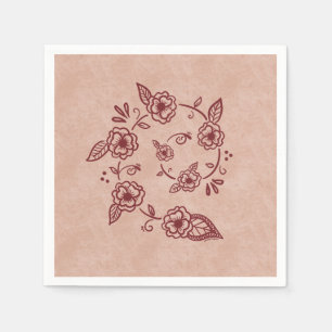 Servilleta De Papel Servilletas con diseño de remolino de Mehndi