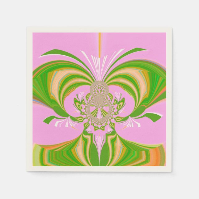 Servilleta De Papel Servilletas con Motivo Chic Rosa Intenso (Anverso)