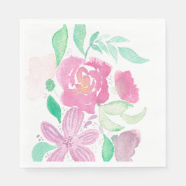 Servilleta De Papel Servilletas con Patrón Floral Pintadas a Mano con 