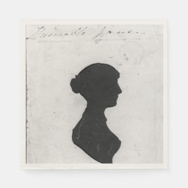 Servilleta De Papel Servilletas con silueta de Jane Austen (Anverso)
