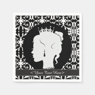 Servilleta De Papel Servilletas con silueta de princesa personalizadas