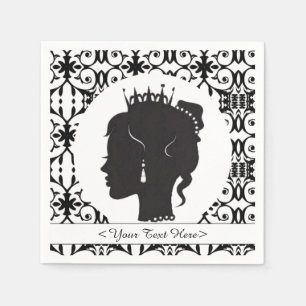 Servilleta De Papel Servilletas con Silueta de Princesa Personalizadas